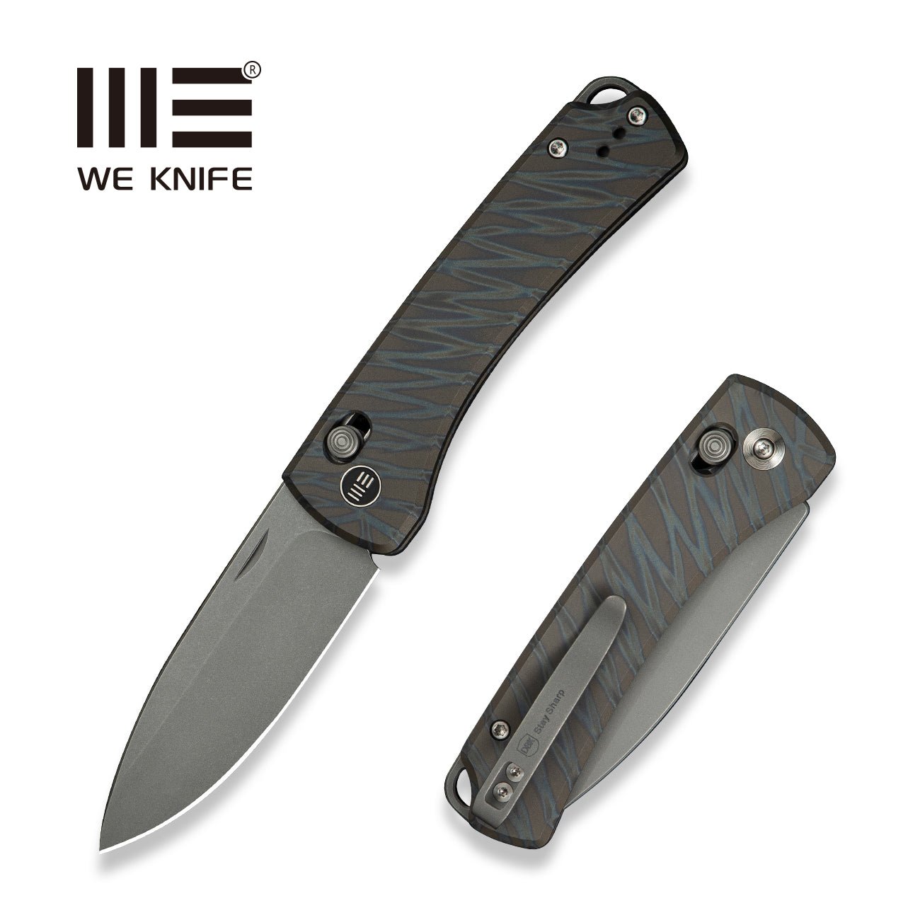 WEKNIFE Nightblade CPM 20CV钢  钛手柄  WE22046-3  钛灰色  1500
