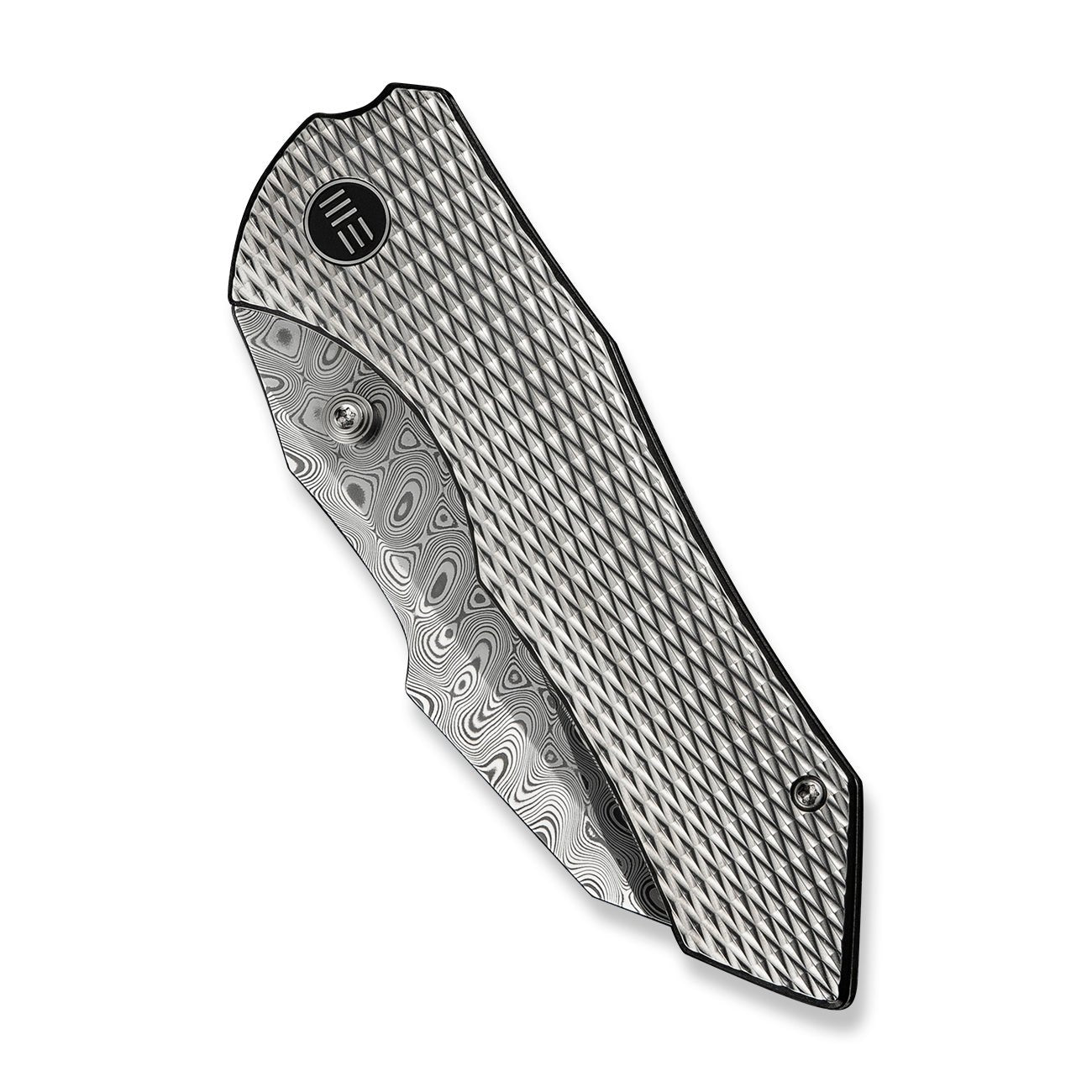 WEKNIFE   High-Fin XL  Damasteel钢   钛手柄   WE24010-DS1  钛原色  5400
