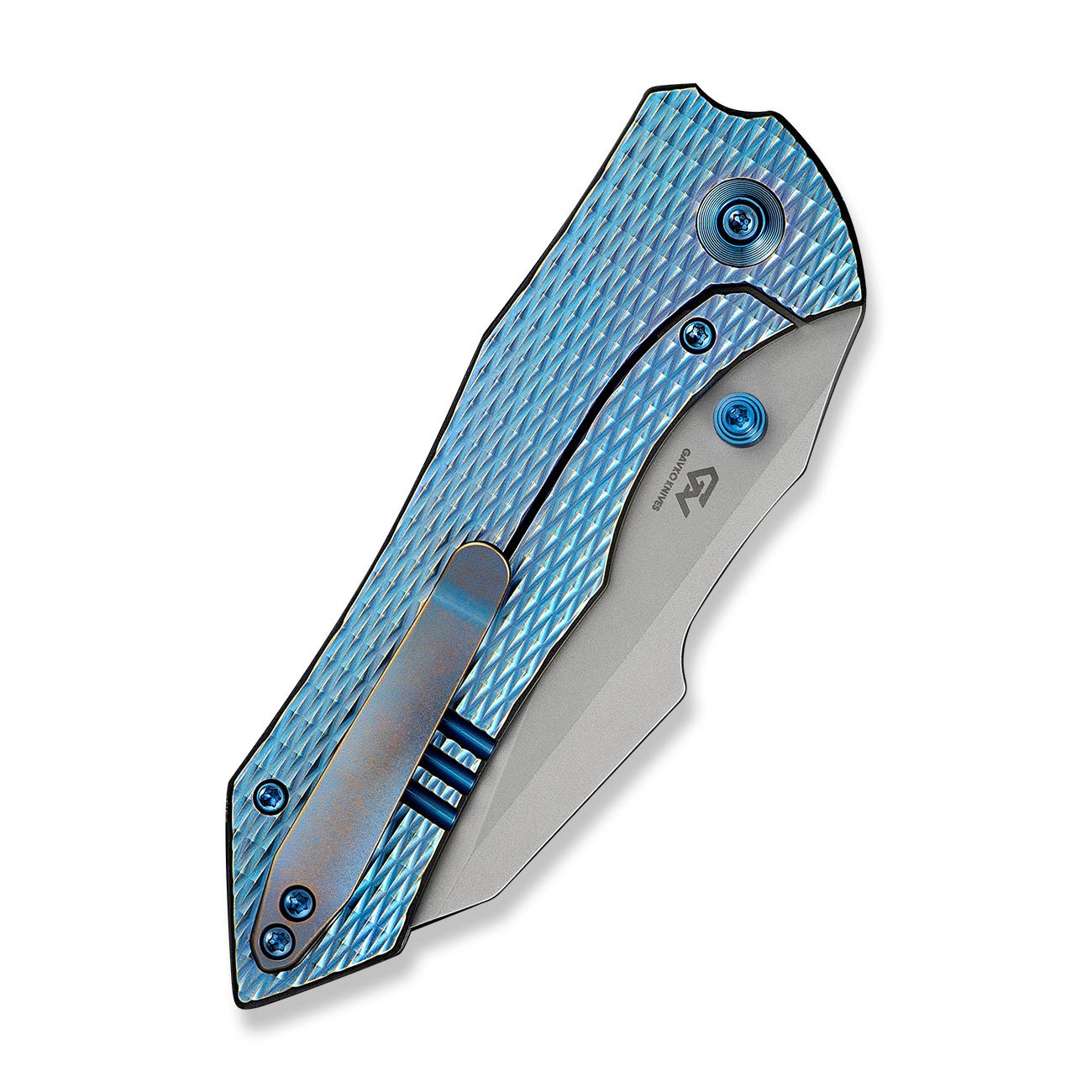 WEKNIFE   High-Fin XL  CPM 20CV钢  钛手柄  WE24010-2  钛蓝色  2200