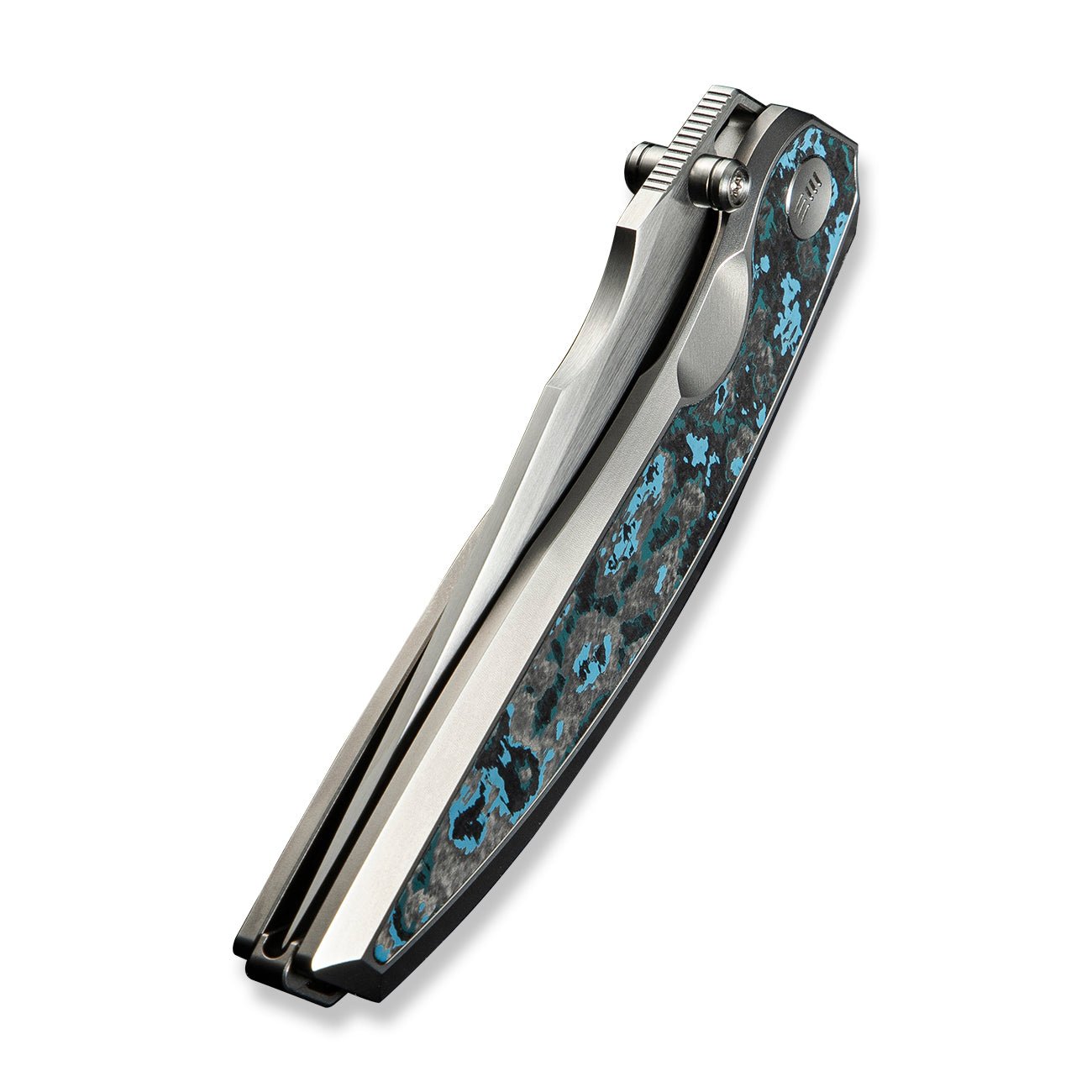 WEKNIFE Quinseris  M390钢  钛+碳纤维手柄  WE23093-4  钛蓝色  3400