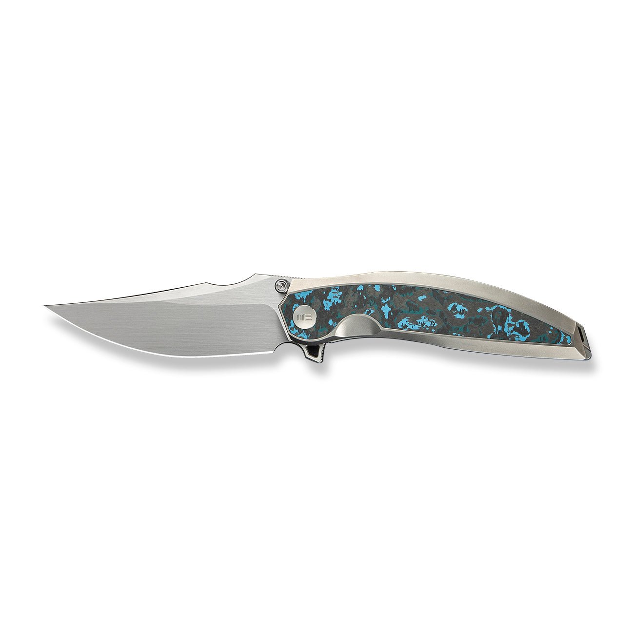 WEKNIFE Quinseris  M390钢  钛+碳纤维手柄  WE23093-4  钛蓝色  3400
