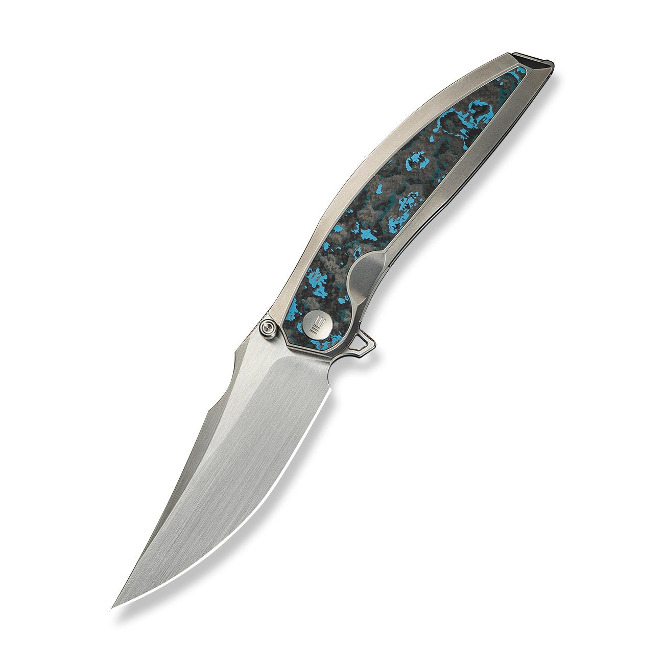 WEKNIFE Quinseris  M390钢  钛+碳纤维手柄  WE23093-4  钛蓝色  3400