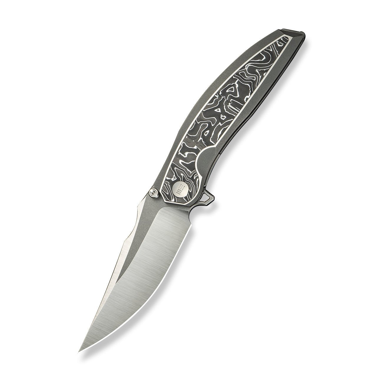 WEKNIFE Quinseris M390钢  钛+碳纤维手柄  WE23093-3  钛灰色  3400