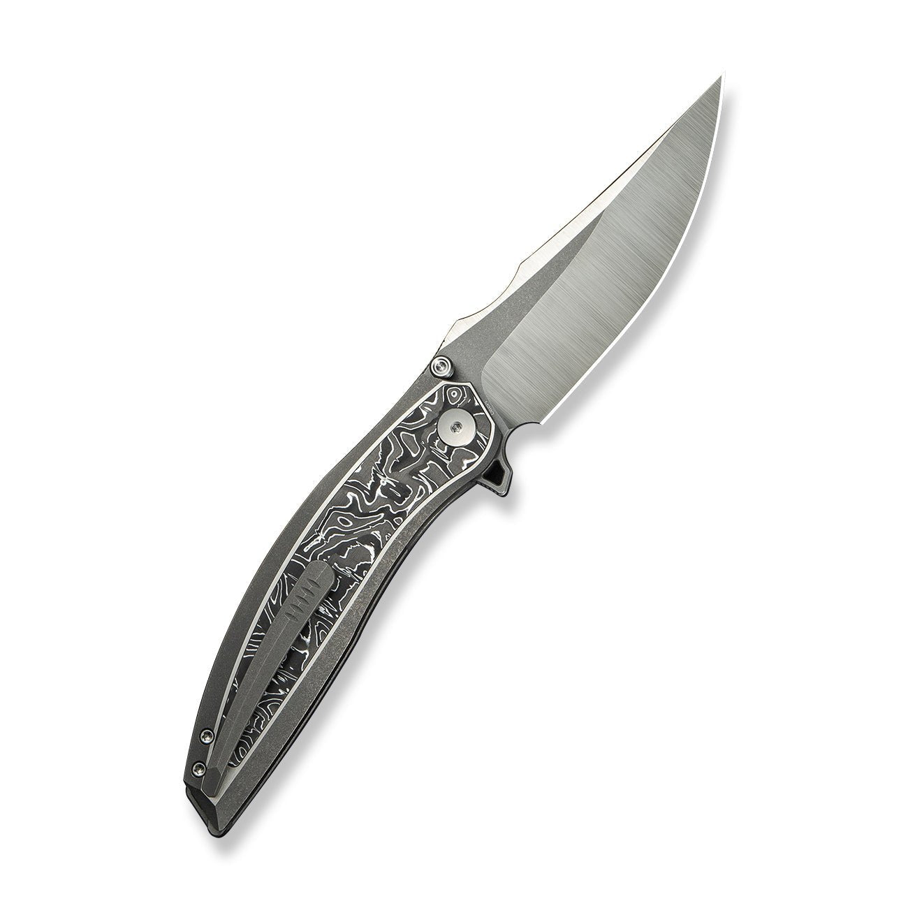 WEKNIFE Quinseris M390钢  钛+碳纤维手柄  WE23093-3  钛灰色  3400