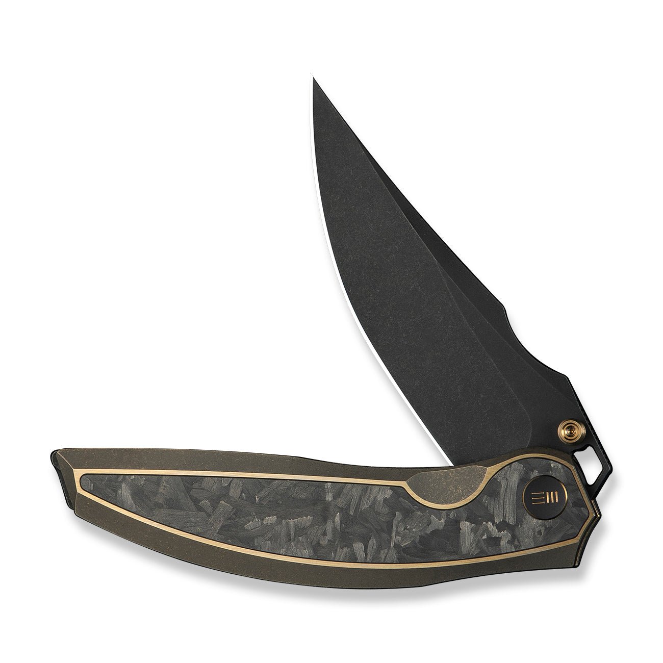 WEKNIFE Quinseris  M390钢  钛+碳纤维手柄  WE23093-2  钛黑金色  3000