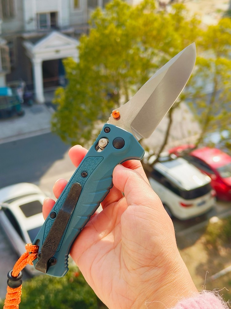 【已出】Benchmade Water Mini Adira MagnaCut钢 Grivory尼龙柄 18065 蓝色 1100