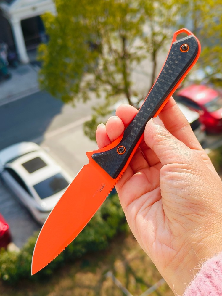 【寄售】Benchmade 15201OR S30V钢 碳纤维贴片 1200