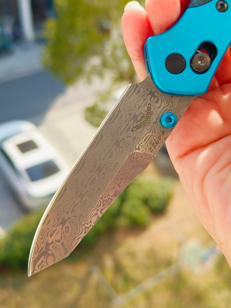【寄售】Benchmade Gold Class Mini Osborne 大马士革钢 945-221 蓝色 4000