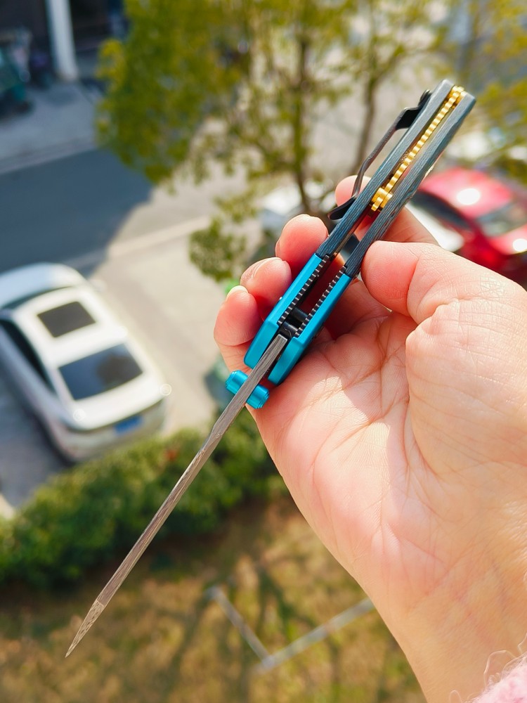 【寄售】Benchmade Gold Class Mini Osborne 大马士革钢 945-221 蓝色 4000