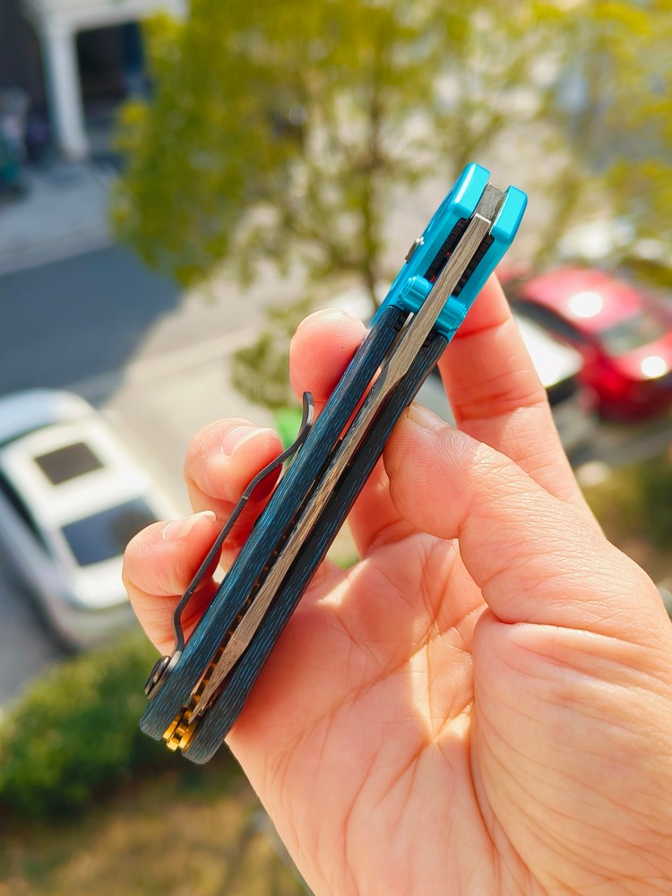【寄售】Benchmade Gold Class Mini Osborne 大马士革钢 945-221 蓝色 4000