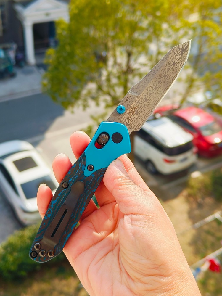 【寄售】Benchmade Gold Class Mini Osborne 大马士革钢 945-221 蓝色 4000