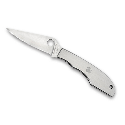 Spyderco  C138P   12C27钢  不锈钢手柄 银色  162