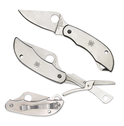Spyderco  C169P    8Cr13MoV钢  不锈钢手柄  银色  270