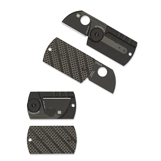Spyderco  C188CFBBKP   CPM S30V钢  碳纤维/ G-10 手柄  黑色  540
