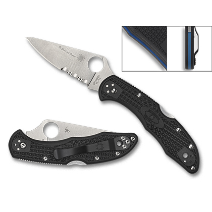Spyderco  C11FPSBKBL  VG-10钢  FRN尼龙手柄  黑色  720