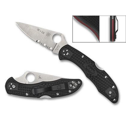 Spyderco  C11FPSBKRD  VG-10钢   FRN尼龙手柄  黑色  720