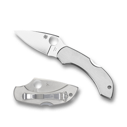Spyderco  C28P  VG-10钢  不锈钢手柄  银色  675