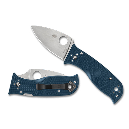Spyderco   C69PBL3K390  K390钢   FRN尼龙手柄  蓝色  1620