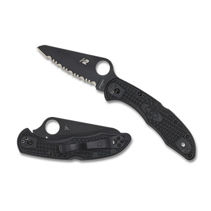 Spyderco  C88SBBK2  H2钢    FRN尼龙手柄   黑色  900