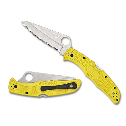 Spyderco   C91PYL2  H-2钢   FRN尼龙手柄   黄色  990