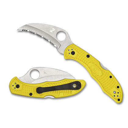 Spyderco   C106SYL2  H-2钢   FRN尼龙手柄   黄色  810