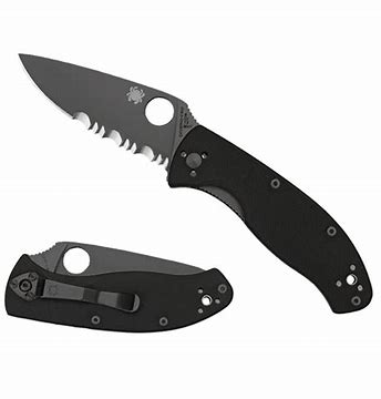 Spyderco  C122GBBKPS   8Cr13MoV钢    G-10手柄   黑色   680