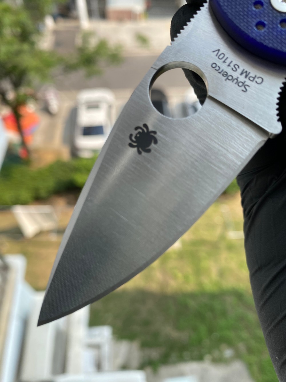 Spyderco C41GPDBL5 CPM S110V钢 G-10手柄 深蓝色 1620
