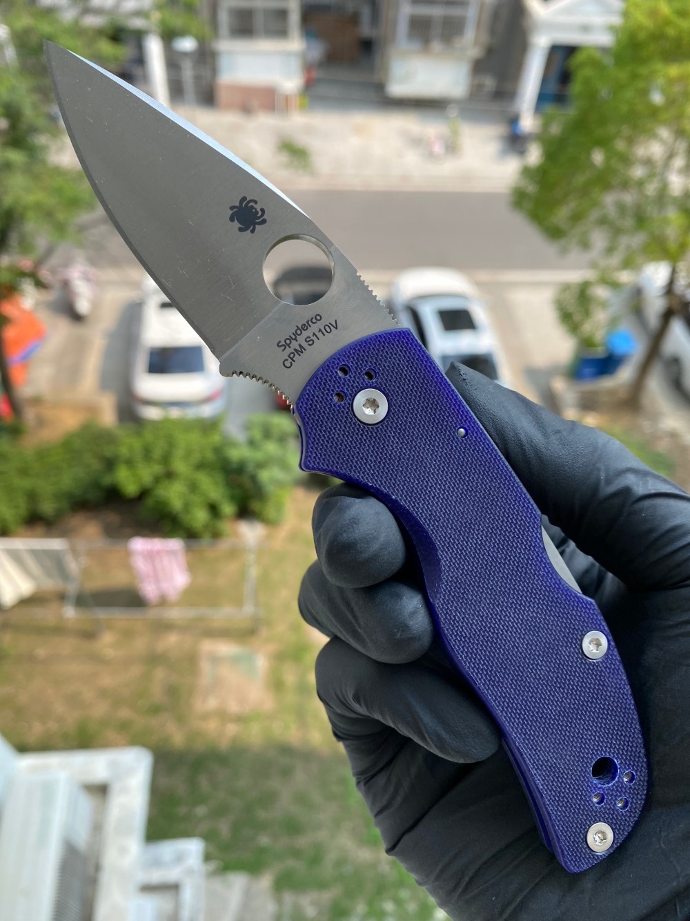 Spyderco C41GPDBL5 CPM S110V钢 G-10手柄 深蓝色 1620
