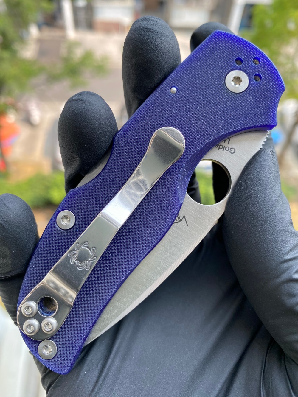 Spyderco C41GPDBL5 CPM S110V钢 G-10手柄 深蓝色 1620