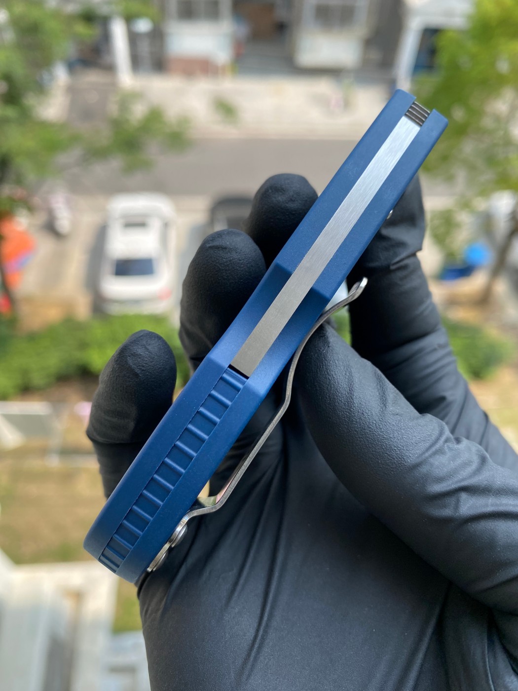 Spyderco C41PCBL5 CPM SPY27™钢 FRN尼龙手柄 钴蓝色 1080