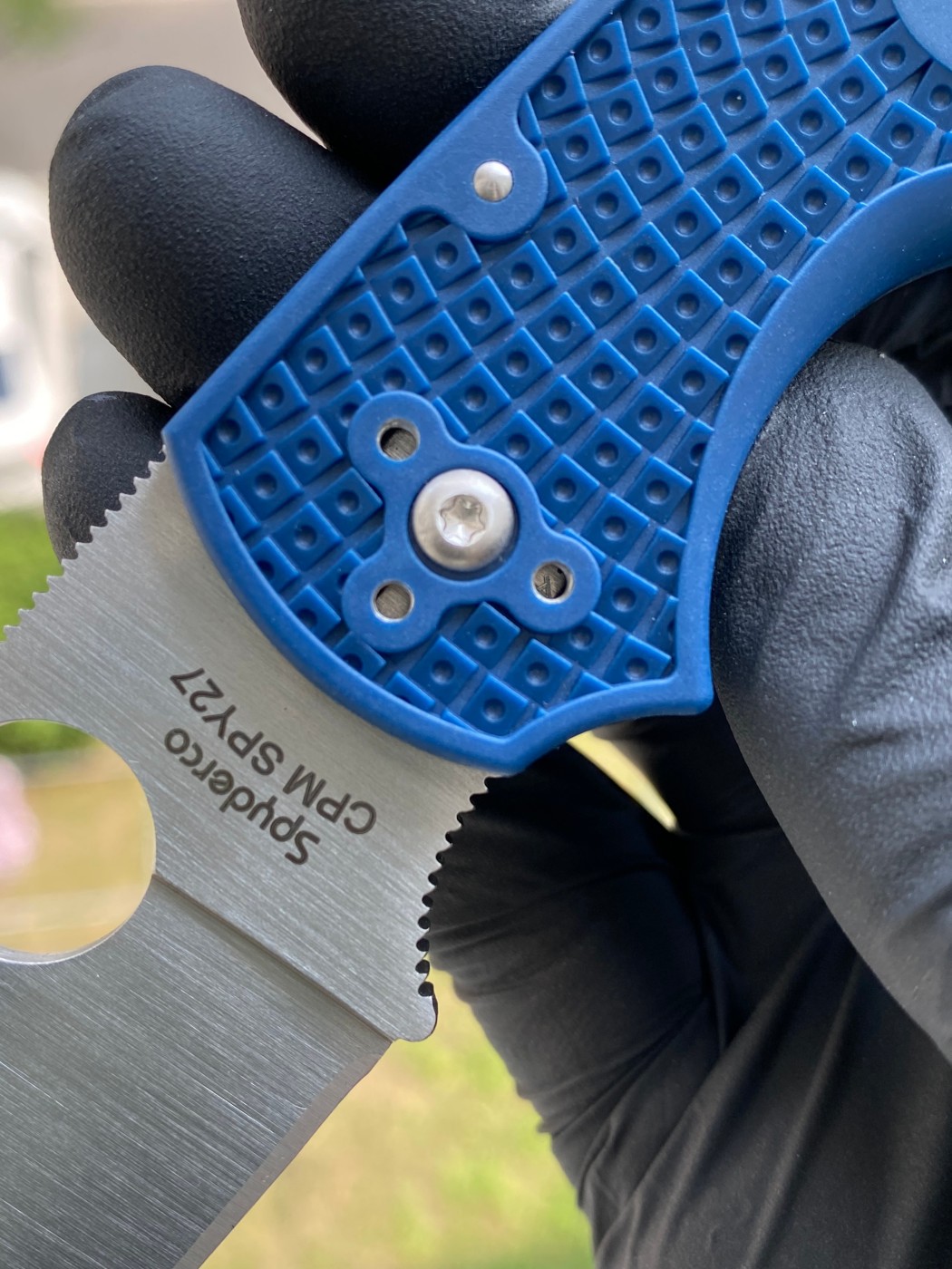 Spyderco C41PCBL5 CPM SPY27™钢 FRN尼龙手柄 钴蓝色 1080