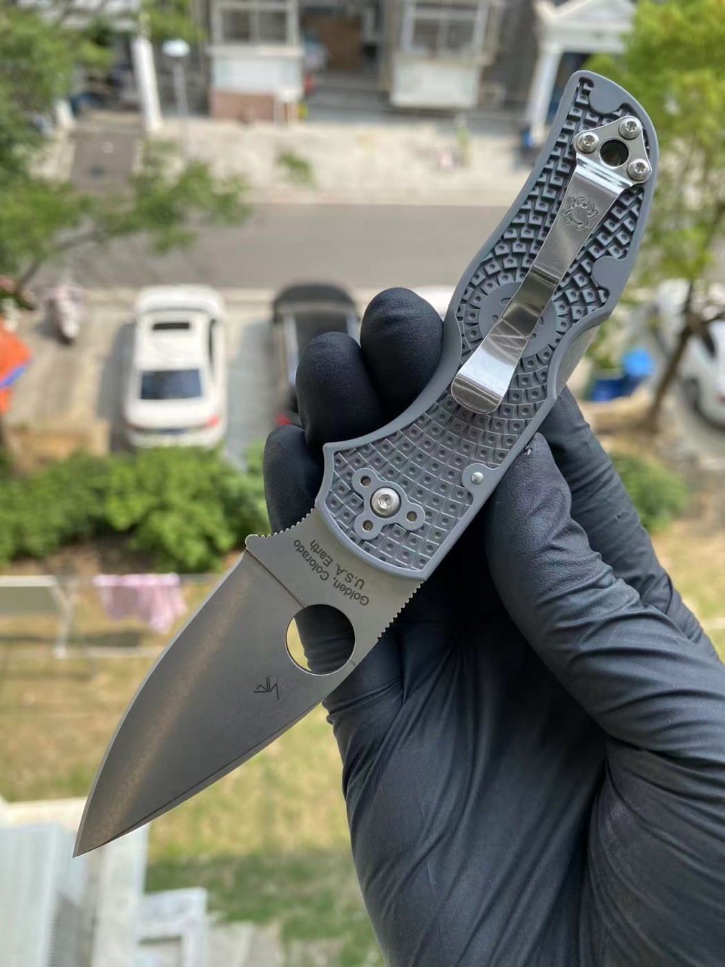 Spyderco  C41PGY5  Maxamet®钢  FRN尼龙手柄   灰色  1440