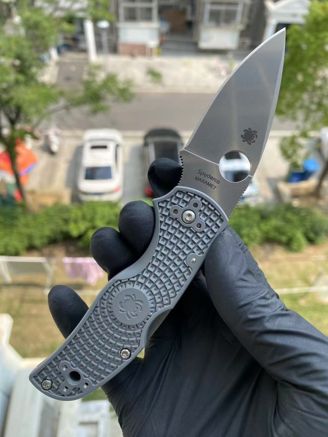 Spyderco  C41PGY5  Maxamet®钢  FRN尼龙手柄   灰色  1440