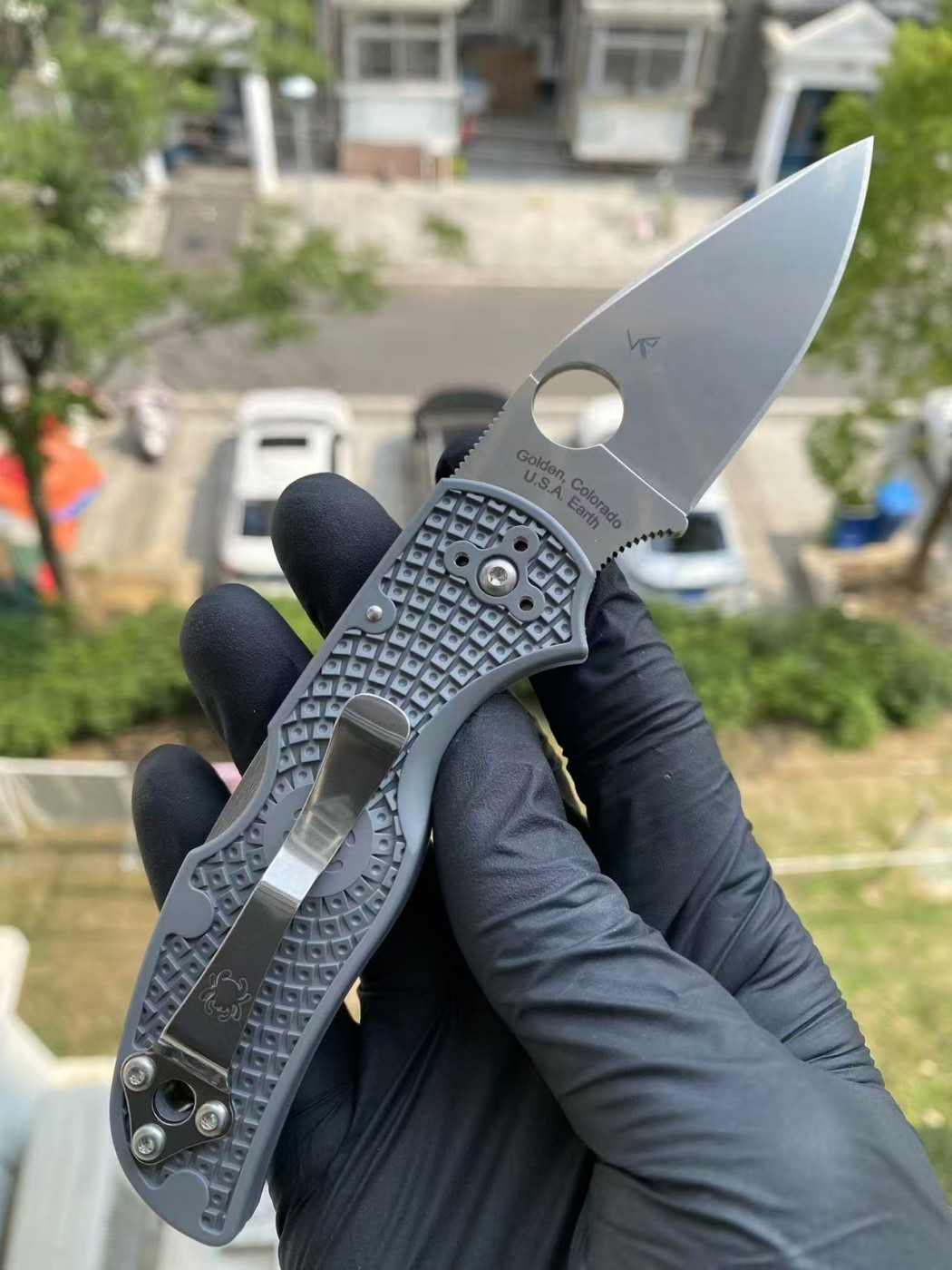 Spyderco  C41PGY5  Maxamet®钢  FRN尼龙手柄   灰色  1440