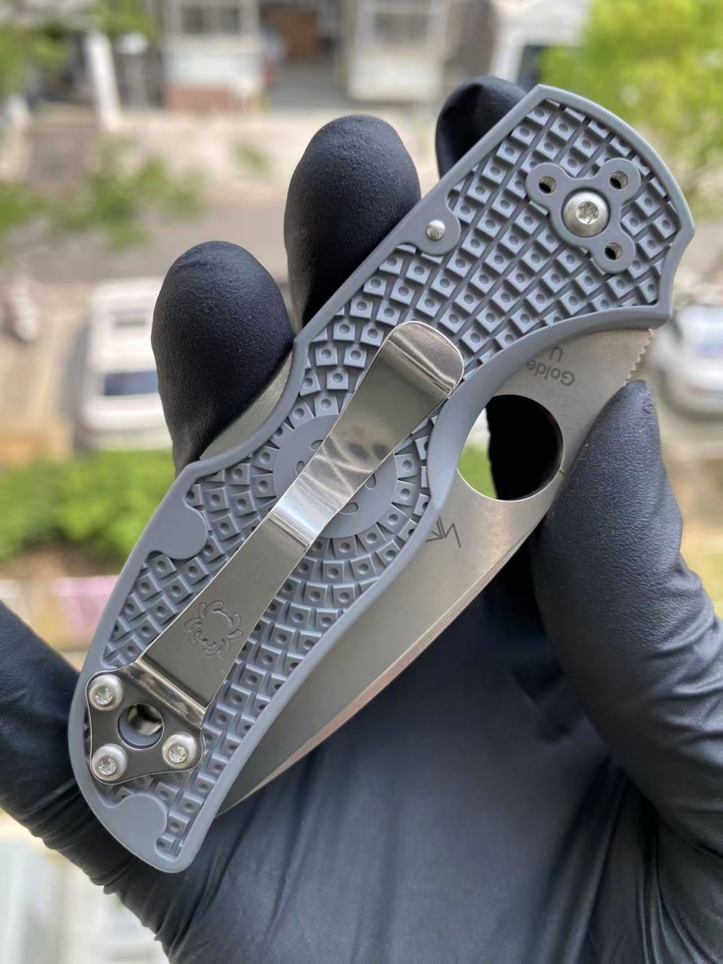 Spyderco  C41PGY5  Maxamet®钢  FRN尼龙手柄   灰色  1440