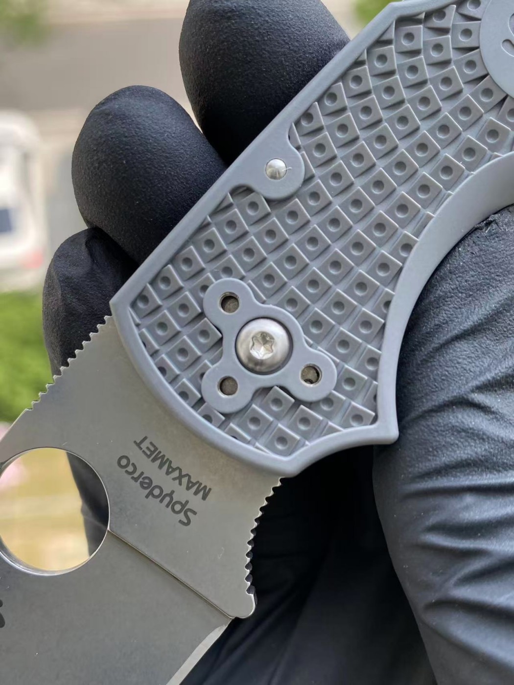 Spyderco  C41PGY5  Maxamet®钢  FRN尼龙手柄   灰色  1440