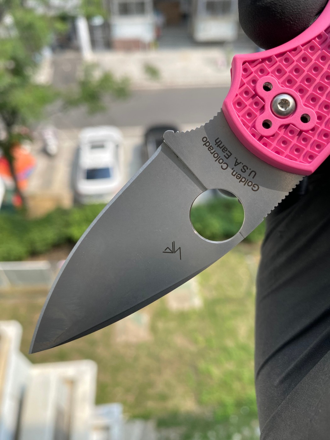 Spyderco  C41PPN5  CPM S30V钢  FRN尼龙手柄   粉色  1080