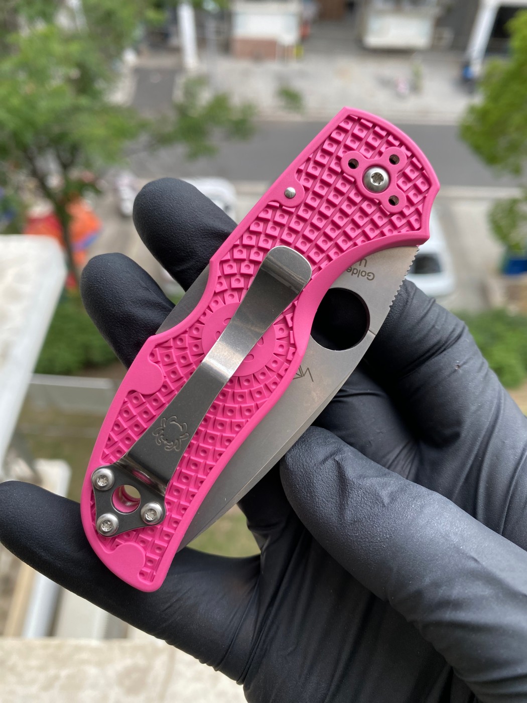 Spyderco  C41PPN5  CPM S30V钢  FRN尼龙手柄   粉色  1080