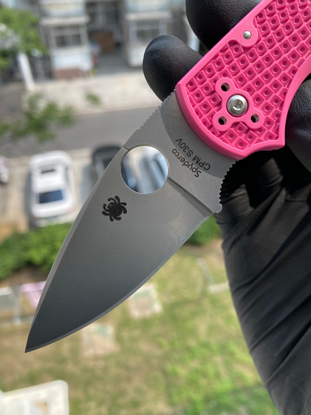 Spyderco  C41PPN5  CPM S30V钢  FRN尼龙手柄   粉色  1080