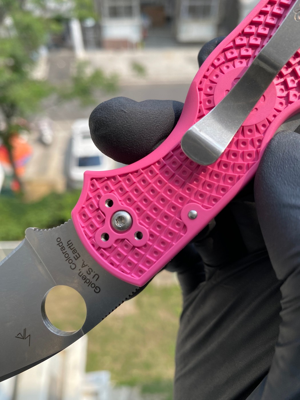 Spyderco  C41PPN5  CPM S30V钢  FRN尼龙手柄   粉色  1080