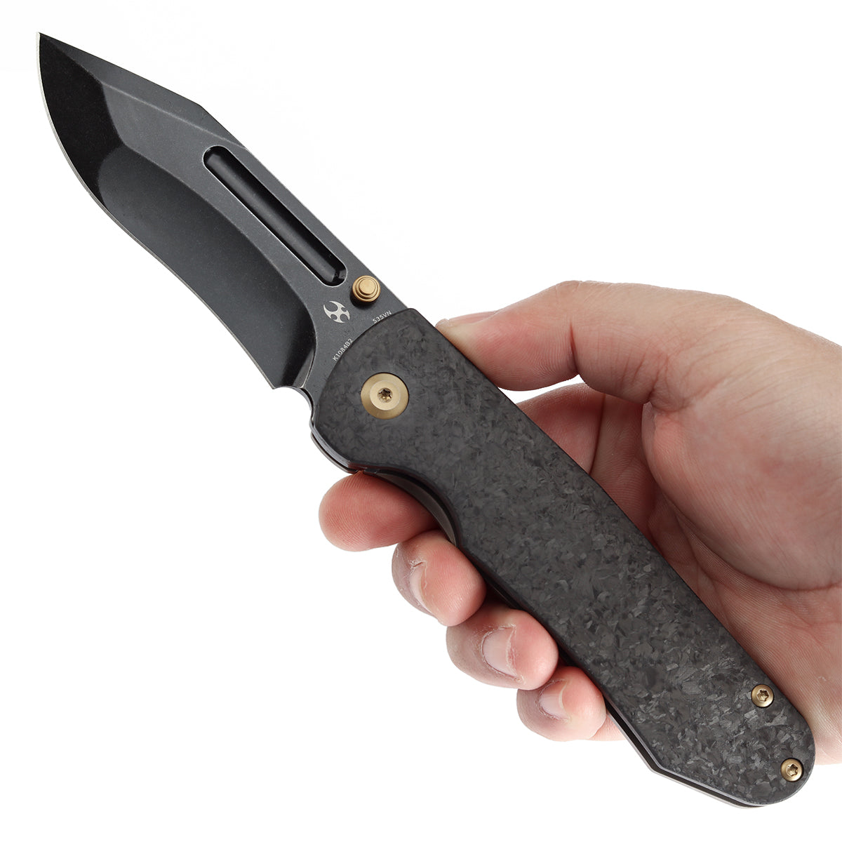 KANSEPT Superhawk CPM S35VN钢    钛+碳纤维手柄  K1084B2  黑色  1780