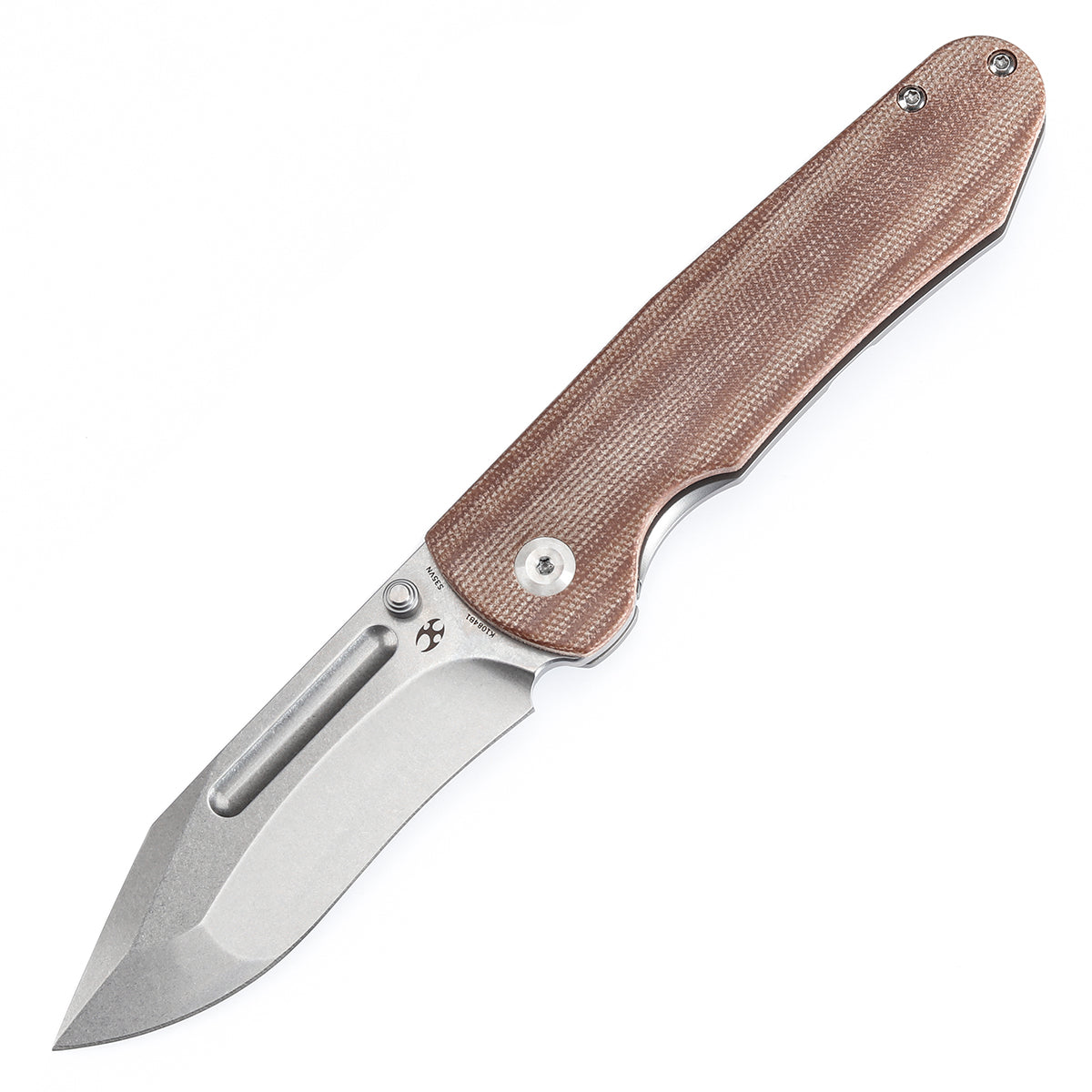 KANSEPT Superhawk CPM S35VN钢   钛+Micarta 手柄  K1084B1  棕色   1600