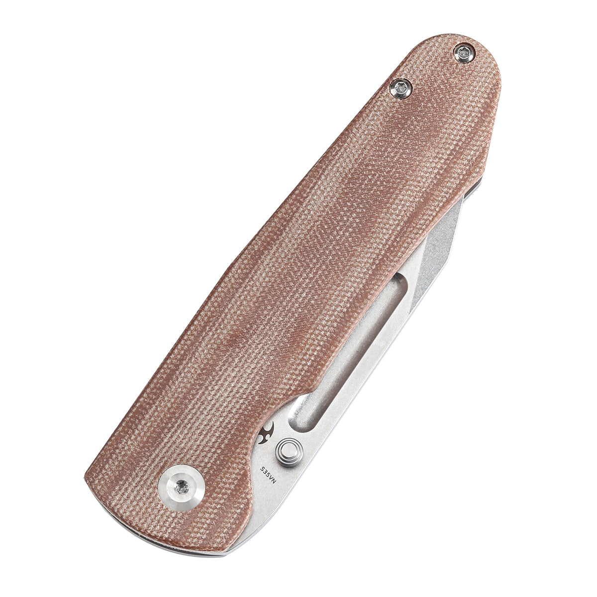 KANSEPT Superhawk CPM S35VN钢   钛+Micarta 手柄  K1084B1  棕色   1600