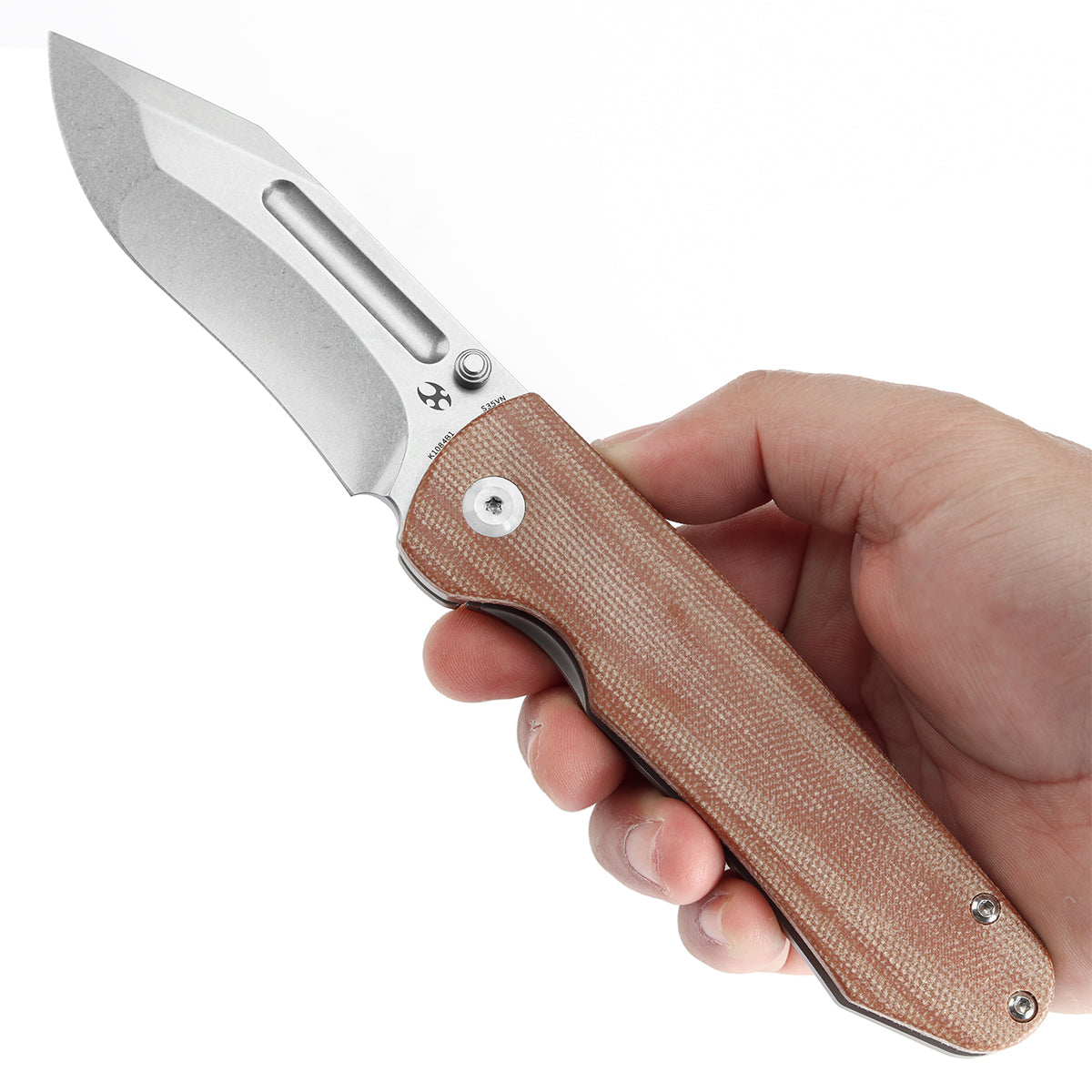 KANSEPT Superhawk CPM S35VN钢   钛+Micarta 手柄  K1084B1  棕色   1600