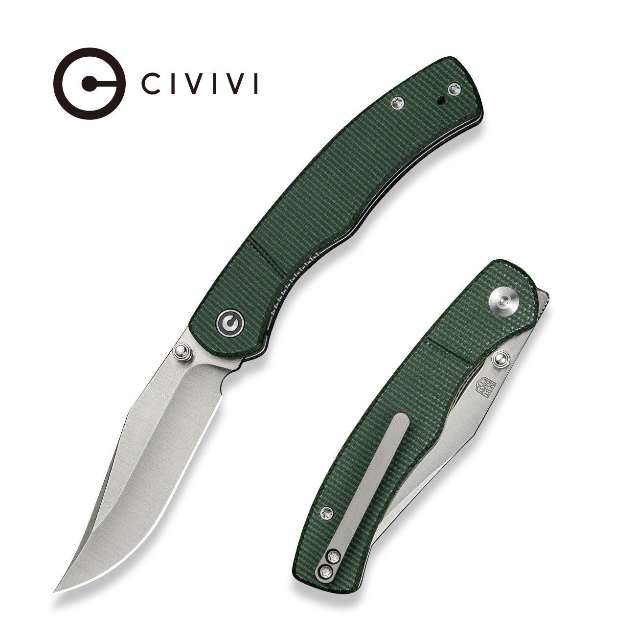 CIVIVI  Clingman   Nitro-V钢  Micarta手柄   C23065-4  绿色   500