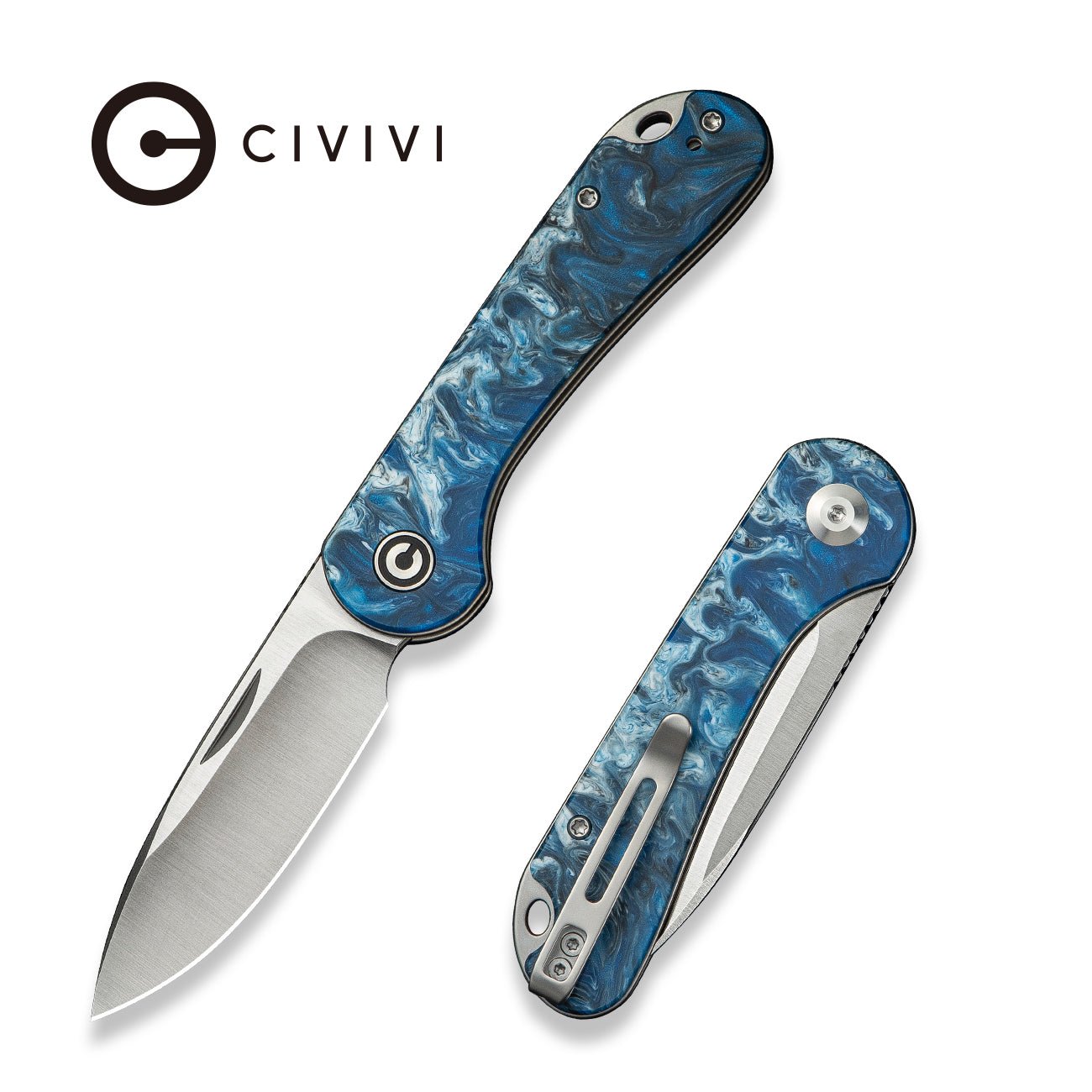 CIVIVI   Elementum 14C28N钢  树脂手柄 C18062AJ-4  蓝色  500