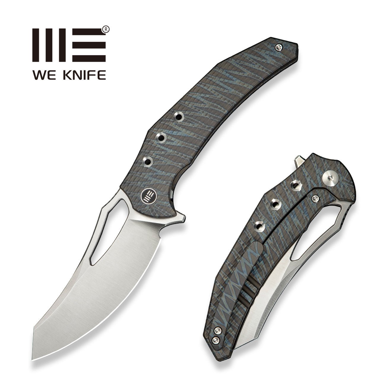 WEKNIFE  Epaulette  M390钢  钛手柄   WE24024-2    钛灰条纹色   2400