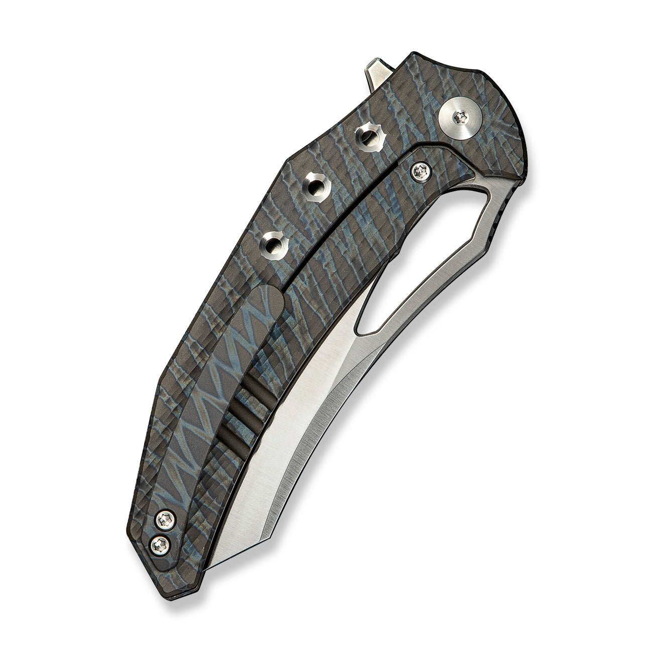 WEKNIFE  Epaulette  M390钢  钛手柄   WE24024-2    钛灰条纹色   2400