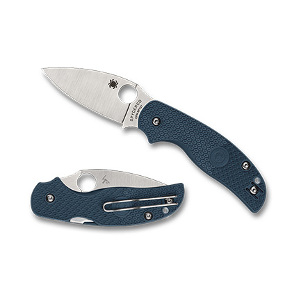 Spyderco  C123PCBL   CPM SPY27钢   FRN尼龙手柄  钴蓝色   1440