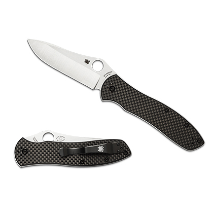 Spyderco  C134CFP2   CPM M4钢   碳纤维+G-10手柄   黑色   1350